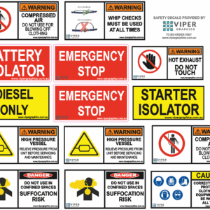 Compressor Safety Decal kit