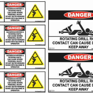 Directional Drill Safety Decal Kit